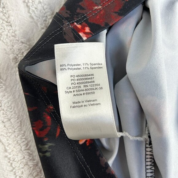 Aritzia Wildred Fleure Mini Bodycon Dress Women's XS Black Floral Long Sleeve - Picture 5 of 10